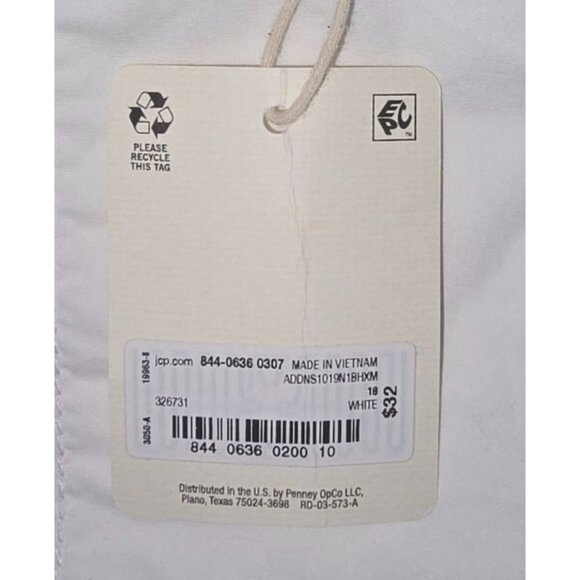 A.N.A White Mid-Rise Drawstring Shortie Shorts Size 18 Lightweight Cotton Comfor - Picture 4 of 6